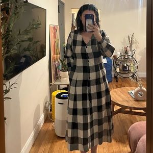 Ajaie Alaie’s gorgeous black and white gingham dress.